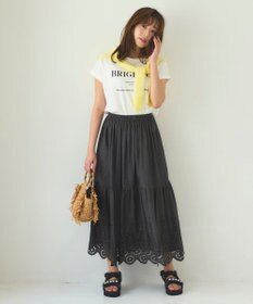 Feroux フレンチスリーブロゴプリント Tシャツ