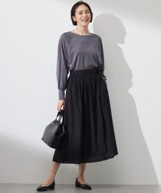 自由区 【洗える】ランダムタック スカート