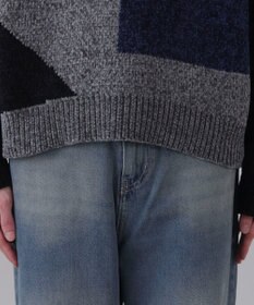 WEGO 【ユニセックス着用ITEM】ベロアモールカラーブロックプルオーバー