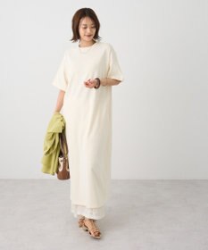 CRAFT STANDARD BOUTIQUE ビッグシルエット5分袖ワンピース