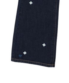 Green Parks ・Ｄｏｕｂｌｅ　Ｆｌａｇｓ　ハナ＆ハート　刺繍デニムパンツ