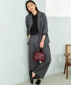 組曲 S 【入江未悠さんコラボ】ギャザーライトデシンティアード ブラウス