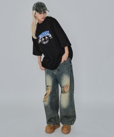 WEGO 【ユニセックス着用ITEM/MLサイズ展開】別注VISIONゴーストスケーターグラフィックT（SS）