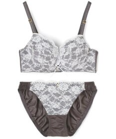 San-ai Resort（三愛水着楽園） 【northerly bra フィットシリーズ 脇胸すっきり】アミアゲレースアップ ブラジャー＆ショーツSet B～Fカップ