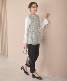 Feroux 【洗える】パールポイントテーパード パンツ