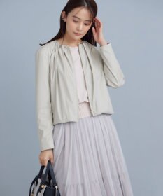 組曲 レザーライクライト ブルゾン