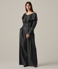 uncrave 【手洗い可】シャンブレー ラッフル ブラウス（uncrave WHITE）