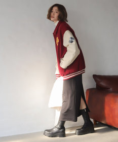 WEGO 【25年秋冬新作/ユニセックス着用ITEM/SMLサイズ展開】メルトンワッペンスタジャン