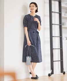 J.PRESS LADIES S 【洗える・イージーケア】スパンローンランダムドット ワンピース