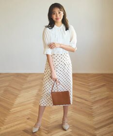 Feroux 【新色追加・洗える】パールポイントフラップ スカート