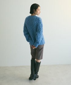 Green Parks armonia．シャギーケーブルニット