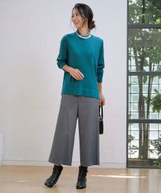 J.PRESS LADIES WORETED WOOL BLEND クルーネック ニット