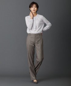 J.PRESS LADIES S 【セットアップ対応】ウールストレッチツイード ストレート パンツ
