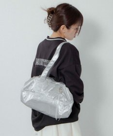 WEGO サテンリボンチャーム付きボストンバッグ