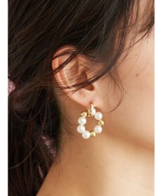 AMERICAN HOLIC パール×メタル２ＷＡＹピアス