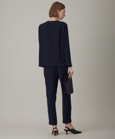 ICB L 【洗える】ライトダブルクロス フリルデザインブラウス