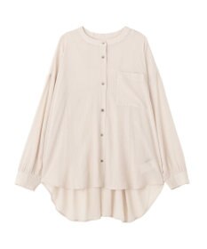 YECCA VECCA ドライタッチシアーバンドカラーシャツ
