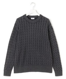 J.PRESS YORK STREET 【UNISEX】ピグメントコットン ケーブルニット