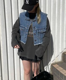 WEGO デニムショートベスト