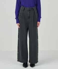 GRACE CONTINENTAL サスペンダーデニムパンツ