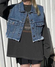 WEGO デニムショートベスト