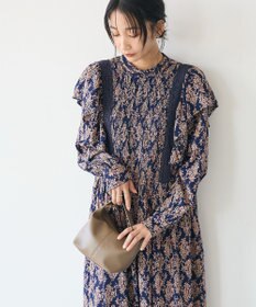 CRAFT STANDARD BOUTIQUE シャーリング袖フリルワンピース