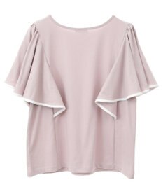 earth music&ecology 【接触冷感/洗濯機可】パイピングフレアスリーブカットソー