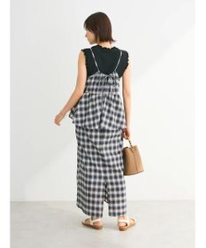 Green Parks チェックペプラムキャミワンピース