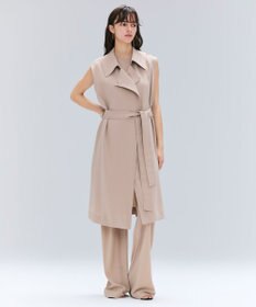 BEIGE， FLEUR / ラップデザインロングジレ