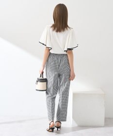 earth music&ecology 【接触冷感/洗濯機可】パイピングフレアスリーブカットソー