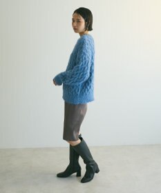 Green Parks armonia．シャギーケーブルニット