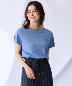 ANY 【接触冷感/UVカット/抗菌防臭/手洗い可/アンチピリング】ファンクションフレンチスリーブニット