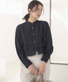 組曲 【WEB限定カラーあり】リヨセルシャーティング ティアードブラウス