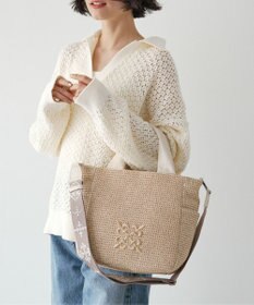 russet ナイロンラフィア2WAYトートバッグ(CE-1711)