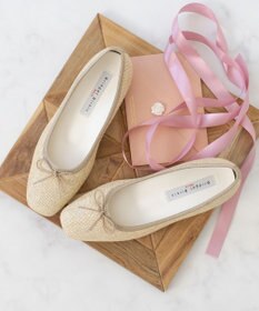 Bridget Birkin ＜3E＞【Bridget Birkin Walk】ラメパナマ調バレエパンプス