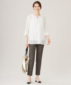 自由区 L 【カタログ掲載・接触冷感・洗える】ラミーローンプルオーバー ブラウス