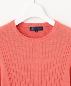 23区GOLF 【WOMEN】【洗える】格子柄  カラーニット