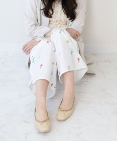 Bridget Birkin ＜3E＞【Bridget Birkin Walk】ラメパナマ調バレエパンプス
