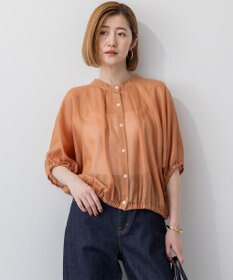 23区 【洗える】ソフトシアーフィルム コンパクト ブラウス