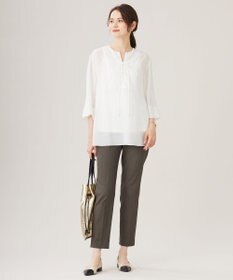 自由区 L 【カタログ掲載・接触冷感・洗える】ラミーローンプルオーバー ブラウス