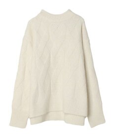 AMERICAN HOLIC Ｍｉｘヤーンモックネックケーブルニットプルオーバー