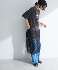 Green Parks 裾レースドッキングカットロゴチュニック