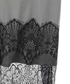 Green Parks 裾レースドッキングカットロゴチュニック