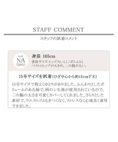 Tiaclasse L 【洗える】程良い透け感のプリントボウタイワンピース