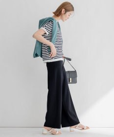 23区 【洗える/好評につき新色追加】レーヨンポリエステルストレッチ プルオーバー ニット