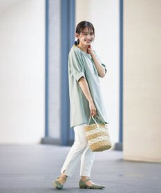 Tiaclasse 【洗える】パフスリーブチュニックブラウス