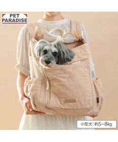 PET PARADISE ペットパラダイス くまちゃん キルティング ハグ＆リュック L 小型犬