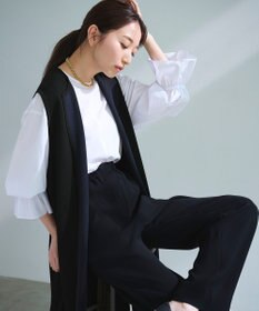 UNFILO L イージーケア キャンディスリーブ ブラウス