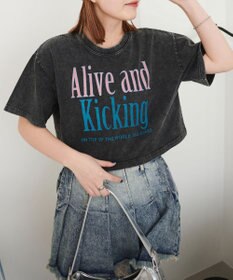 WEGO ヴィンテージウォッシュグラフィックショートT