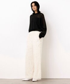 NAVE 【Nave・洗える】フェザーフリンジ イージーパンツ